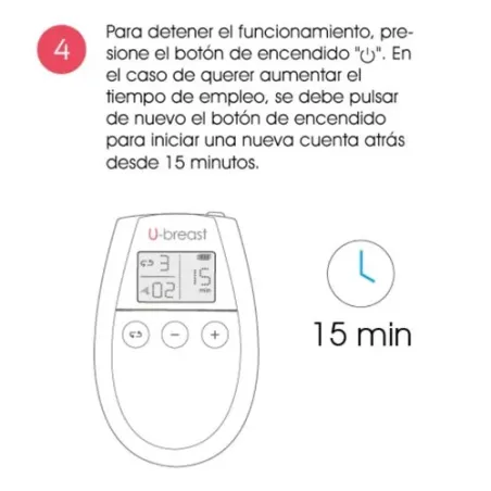 Dispositivo di elettrostimolazione mammaria 500COSMETICS U-Sein con due unità vibranti e gel conduttivo