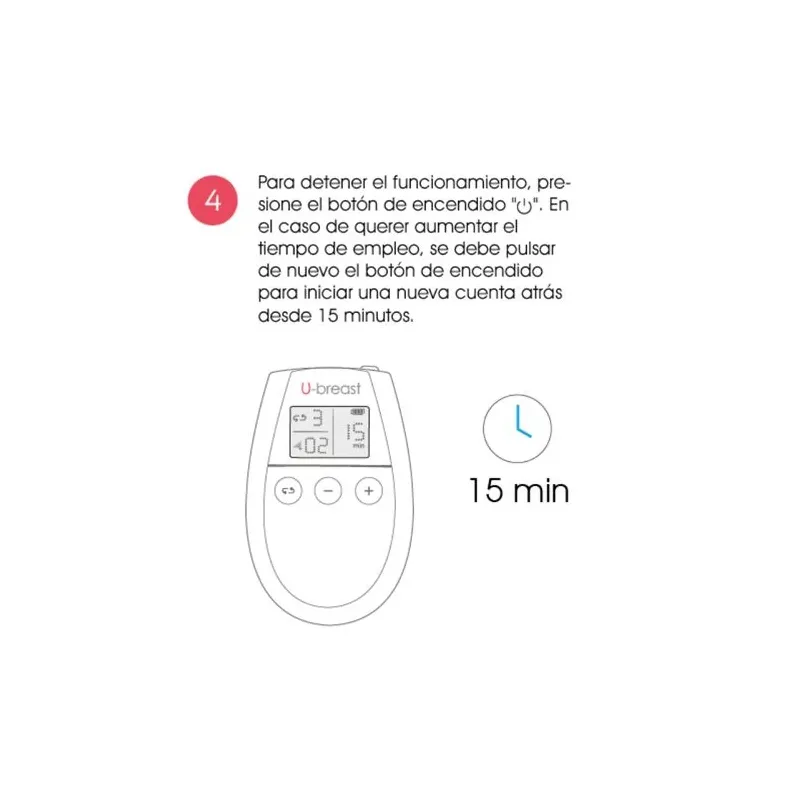 Dispositivo di elettrostimolazione mammaria 500COSMETICS U-Sein con due unità vibranti e gel conduttivo