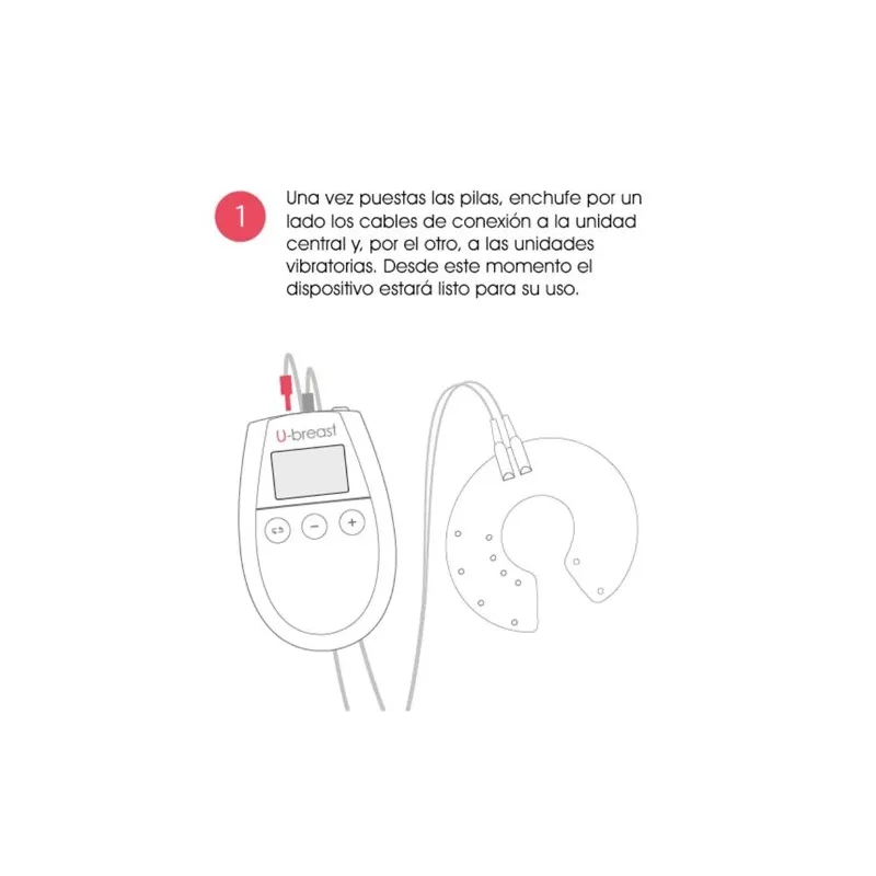 Dispositivo de electroestimulación mamaria 500COSMETICS U-Sein con dos unidades vibrantes y gel conductor