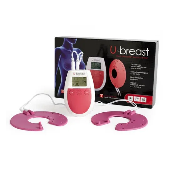 Appareil d'électrostimulation mammaire 500COSMETICS U-Sein avec deux unités vibrantes et gel conducteur