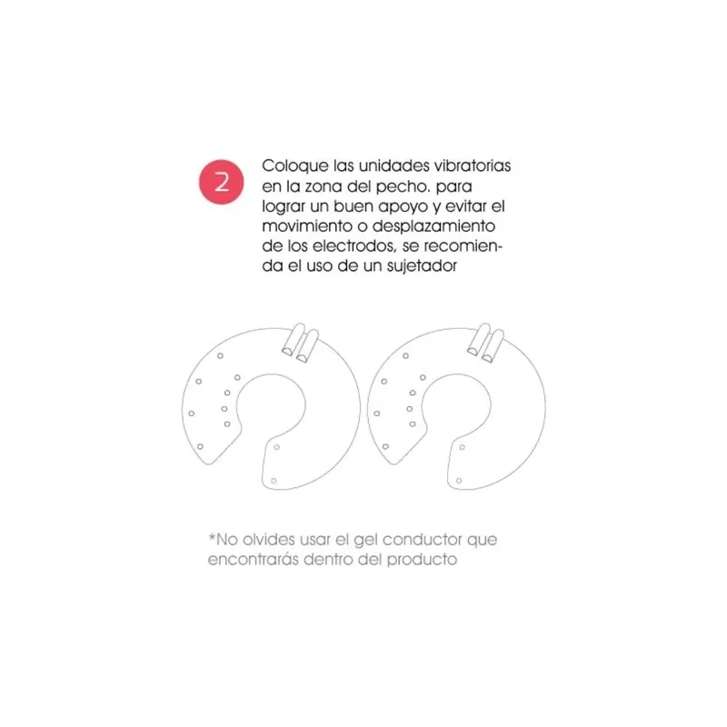 Brustelektrostimulationsgerät 500COSMETICS U-Sein mit zwei Vibrationseinheiten und Leitgel