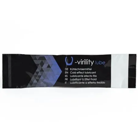 500 COSMETICS U-Virility Lube cold lubricant, box of 10 single-dose sachets 5ml, water-based, refreshing effect