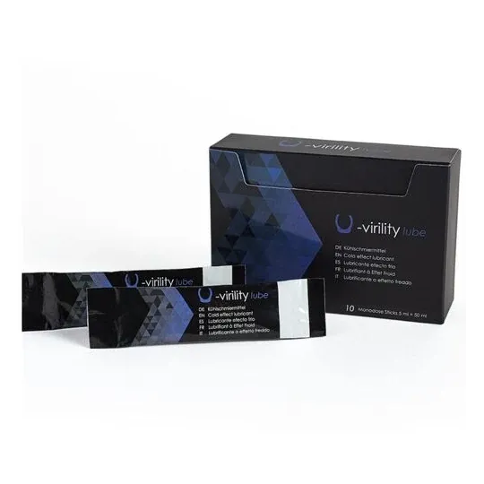 500 COSMETICS U-Virility Lube cold lubricant, box of 10 single-dose sachets 5ml, water-based, refreshing effect