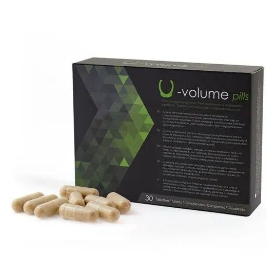 500COSMETICS U-Volume 30 capsule - integratore fertilità maschile, confezione bianca, aumenta qualità e quantità sperma