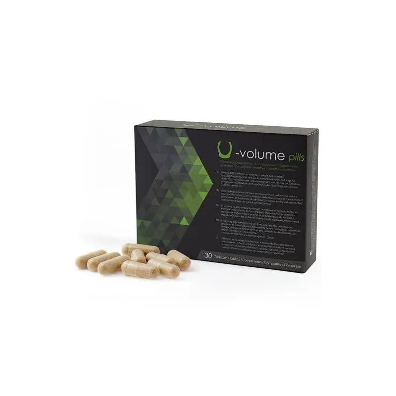500COSMETICS U-Volume 30 cápsulas - suplemento fertilidad masculina, envase blanco, mejora calidad y cantidad de esperma