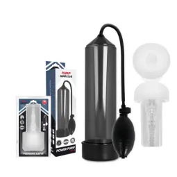 Black penis pump Pump Addicted RX3 with pleasure sleeve size M, insertable length 23 cm, inner diameter 5,5 cm