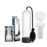 Transparent penis vacuum pump RX3 with pleasure sleeve, PUMP ADDICTED, medical device for erection enhancement.