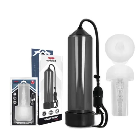 Pumpe für Penis Pump Addicted RX5 schwarz mit Masturbator für Erektion