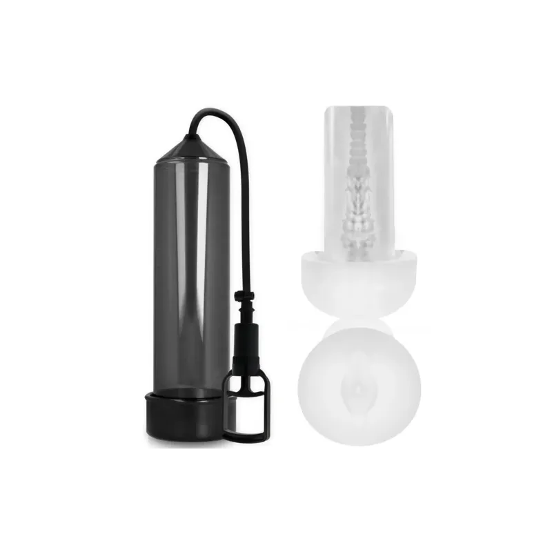 Black RX7 penis pump professional waterproof 24 cm with masturbator Pump Addicted