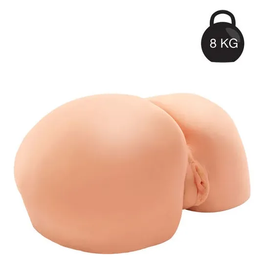 ACT Bubble Butt masturbatore realistico con vibratore rimovibile, colore pelle, TPR morbido
