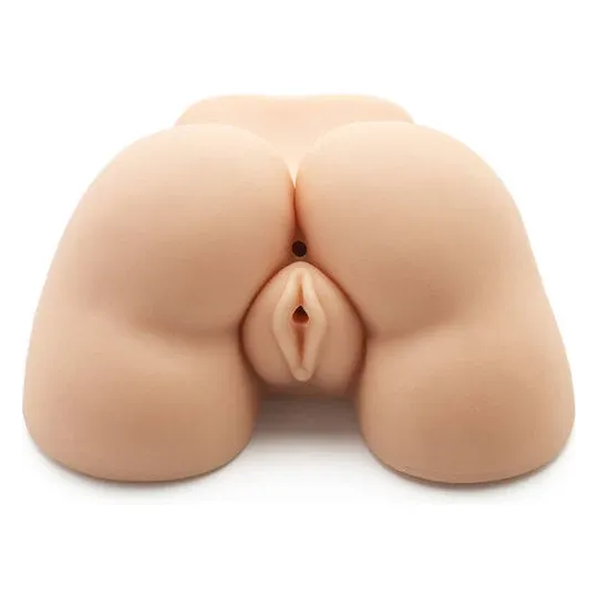 ACT Fat Ass Fucker Masturbator mit zwei Öffnungen und integriertem Vibrator - hautfarben TPR