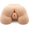 Masturbatore ACT Fat Ass Fucker con doppia apertura vaginale anale e vibratore incorporato - colore naturale TPR