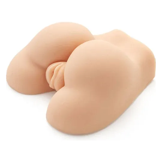 Masturbateur ACT Fat Ass Fucker double orifice vaginal anal avec vibreur intégré - couleur naturelle TPR