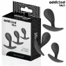 Set of 3 Addicted Toys anal plugs in medical silicone purple - progressive sizes for anal exploration