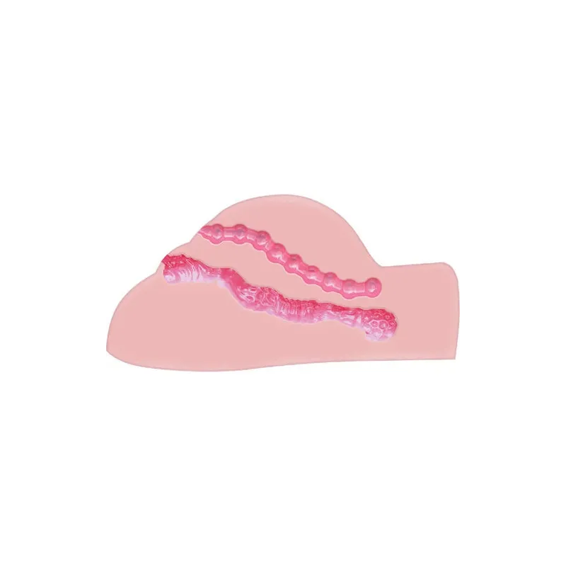 ACT Fat Ass Fucker male masturbator with dual vaginal anal openings and built-in bullet vibrator - skin tone TPR