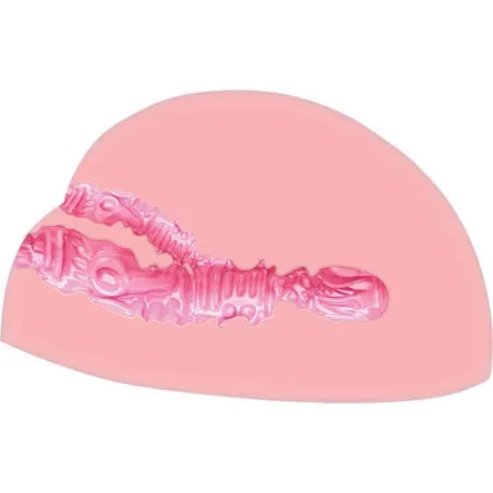 ACT Horny Fuck Masturbator mit zwei Öffnungen in Hautfarbe und eingebautem Vibrator – realistischer Lustbringer