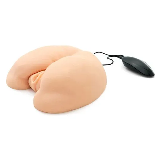 ACT Horny Fuck Masturbator mit zwei Öffnungen in Hautfarbe und eingebautem Vibrator – realistischer Lustbringer