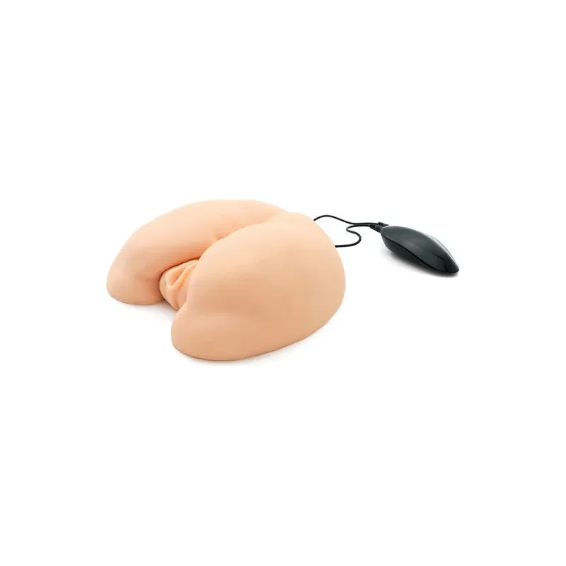 ACT double orifice masturbator in skin tone with built-in vibrator – realistic intimate toy