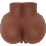 Realistic masturbator ACT Big Ass dual orifice brown with built-in vibrator, soft TPR material, waterproof