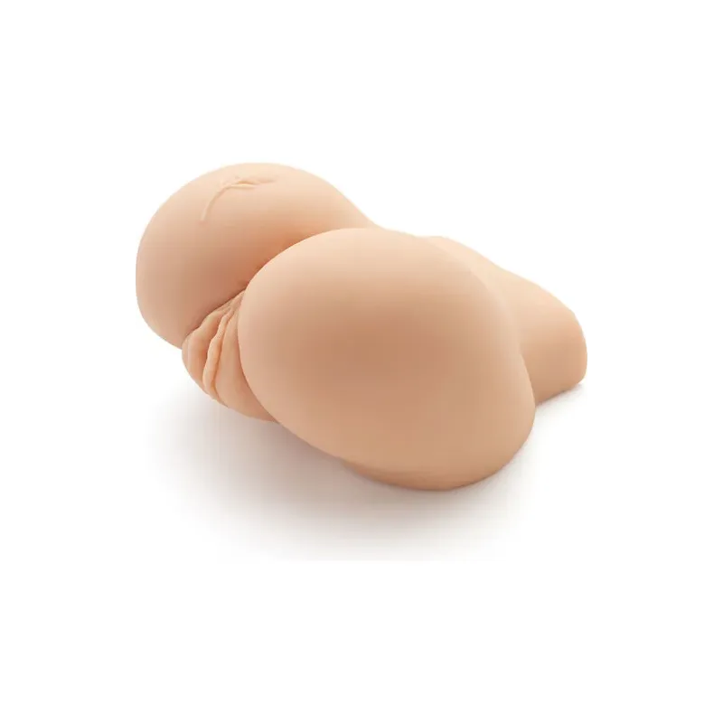 ACT Masturbatore realistico grande culo con vibratore doppie aperture vaginale e anale colore pelle