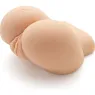ACT Masturbador realista culo grande con vibrador doble abertura vaginal y anal color carne