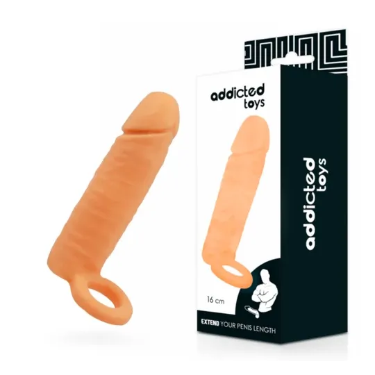 Manicotto penieno ADDICTED TOYS silicone color carne realistico allunga 2,5 cm vista principale