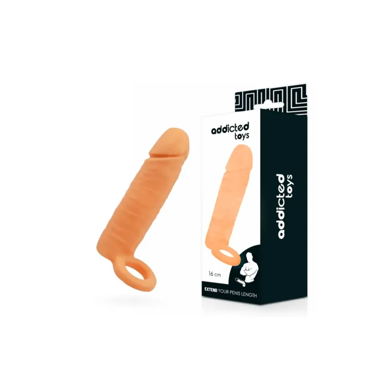 Manchon pénien ADDICTED TOYS couleur chair silicone réaliste allonge 2,5 cm vue principale