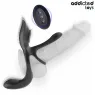 Addicted Toys doppelter Penisring Klitorisstimulator lila 10 Modi Vorderansicht