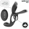 Addicted Toys anneau double pénis stimulateur clitorien violet 10 modes vue face