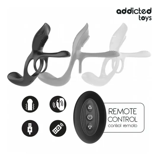 Addicted Toys anillo doble pene estimulador clítoris púrpura 10 modos vista frontal" } }, { "id_image": 1456, "alt": { "fr": "Ad