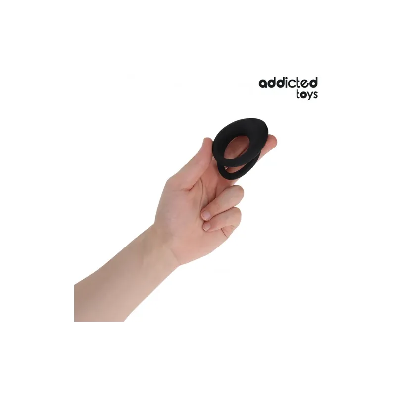 Anillo pene doble Addicted Toys con dos tamaños Ø37 y Ø45 mm - vista general" }, { "id_image": 1463, "fr": "Détail texture stimu