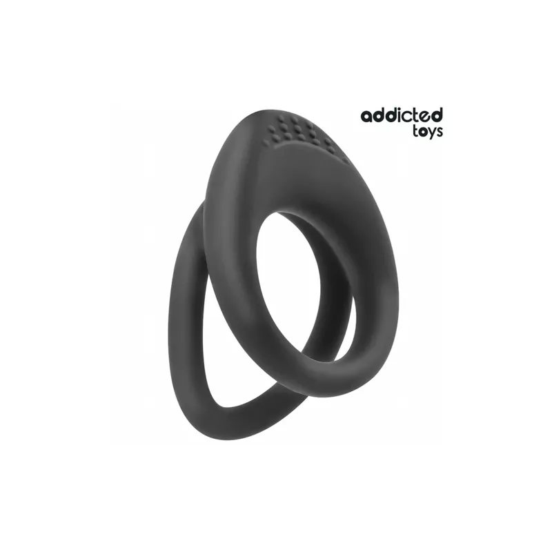 Doppelter Penisring Addicted Toys mit zwei Größen Ø37 und Ø45 mm - Übersicht