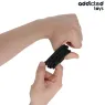 Anello penieno nero in silicone Addicted Toys con separatore testicoli, 4 taglie S a XL