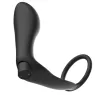 Rechargeable penis ring and anal plug by Addicted Toys in black, with wireless remote control for dual stimulation.