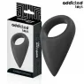 Anillo de pene ADDICTED TOYS de silicona forma de lágrima negro para erección firme y duradera