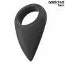 ADDICTED TOYS teardrop shaped penis ring black silicone for firm lasting erection and comfort