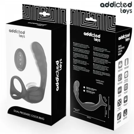Anillo vibratorio doble Addicted Toys para próstata y pene en silicona negra" }, "1491": { "fr": "Vue latérale de l'anneau doubl