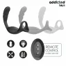 Addicted Toys dual vibrating prostate and penis ring in black silicone