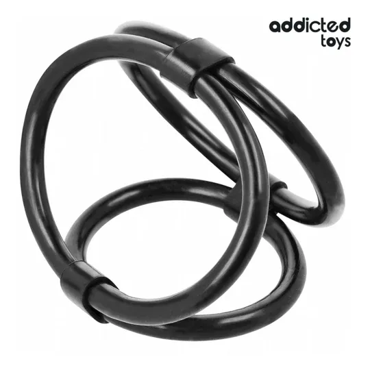 Anillo de pene triple Addicted Toys de silicona suave - 3 tallas L, M, S para erección duradera" }, { "id_image": 1498, "fr": "G