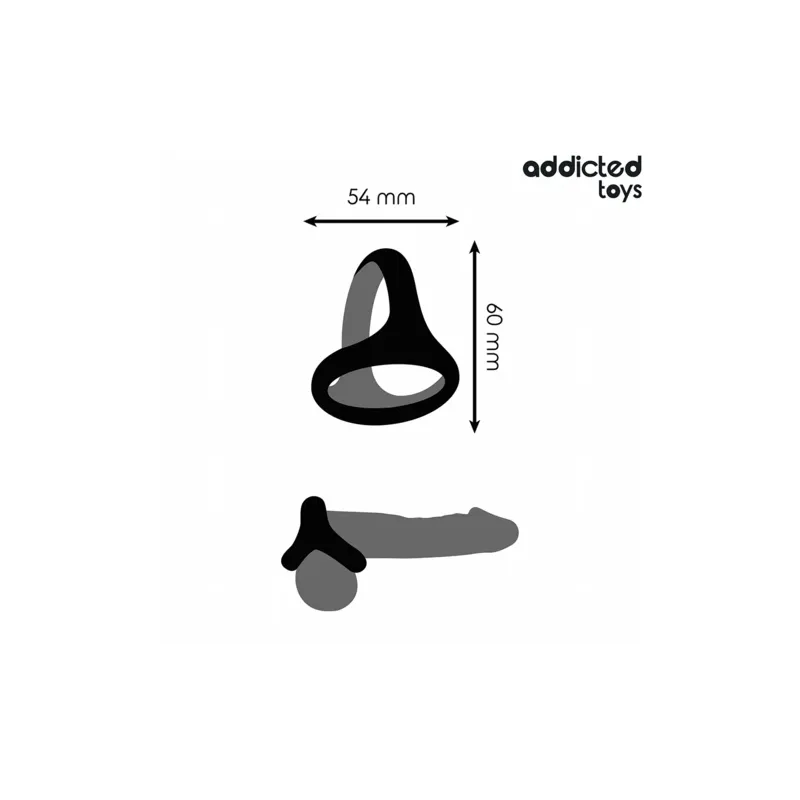 Anello penieno triplo spesso Addicted Toys - accessorio maschile per erezione duratura, gomma morbida