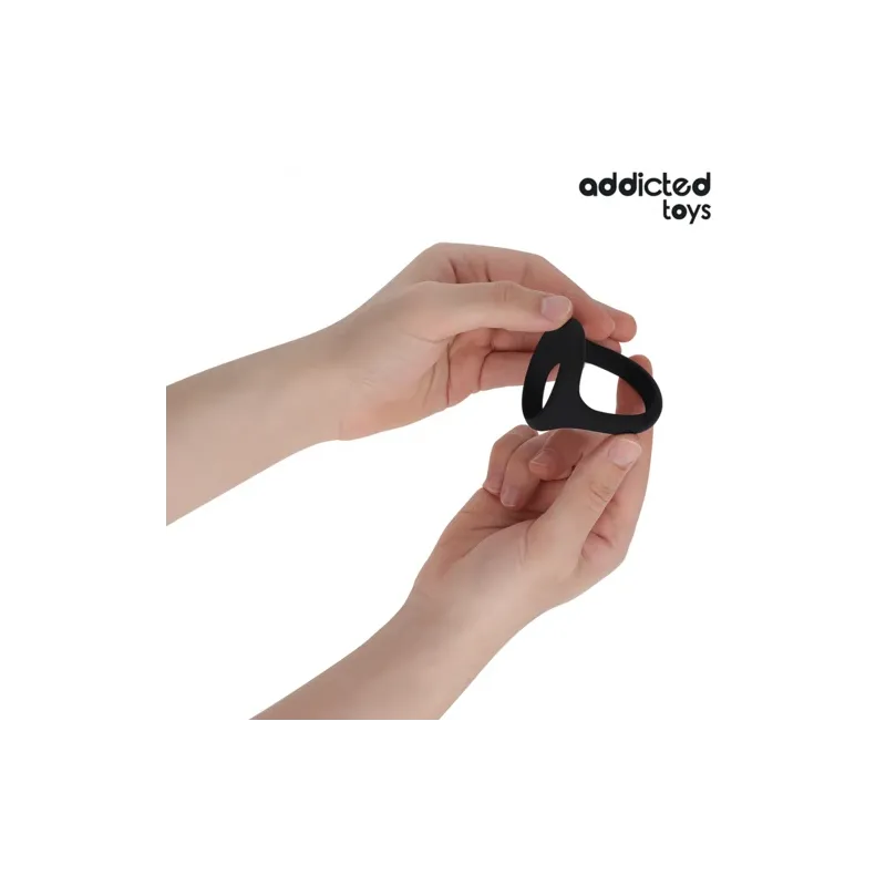 Anneau pénien triple épais Addicted Toys - accessoire masculin pour érection durable, caoutchouc souple