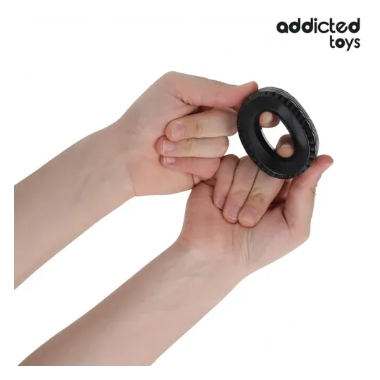 Thick penis ring Addicted Toys black for lasting erections - overview