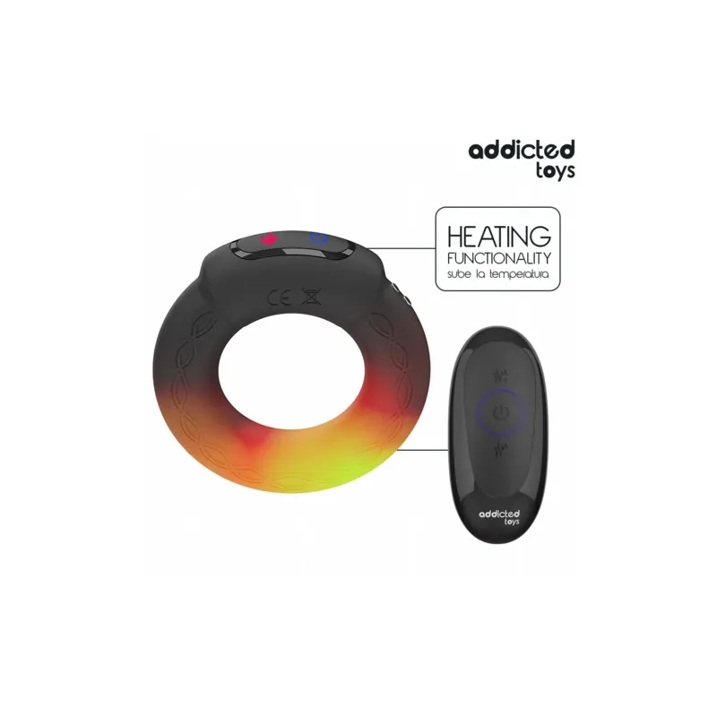 Heated vibrating ring Addicted Toys with wireless remote control and heating effect for couples
