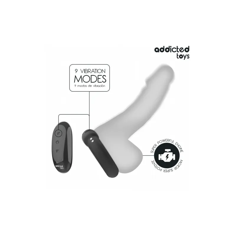 Anillo vibrador con calor Addicted Toys con mando a distancia inalámbrico y efecto cálido para parejas