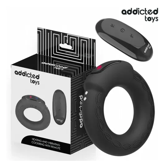 Heizender Vibrationsring Addicted Toys mit kabelloser Fernbedienung und Heizfunktion für Paare