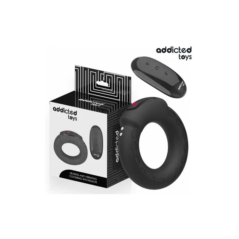 Heizender Vibrationsring Addicted Toys mit kabelloser Fernbedienung und Heizfunktion für Paare