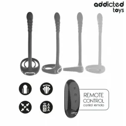 Addicted Toys – Anillo peneano vibrante de doble motor con mando a distancia, silicona médica negra" }, "1526": { "fr": "Addicte