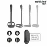 Addicted Toys – Anneau pénien vibrant double moteur avec télécommande, en silicone médical noir