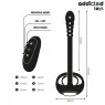 Addicted Toys – Penisring mit Doppelmotor und Fernbedienung, aus medizinischem Silikon, schwarz