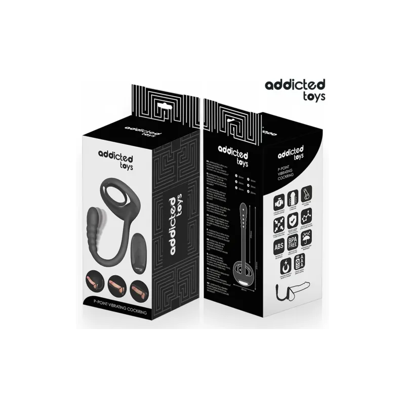 Addicted Toys – Anillo peneano vibrante de doble motor con mando a distancia, silicona médica negra" }, "1526": { "fr": "Addicte